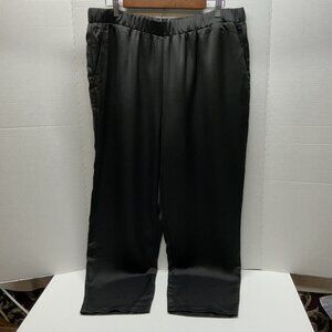 Large Satin Tapered Ankle Pants-J Jason Wu Black A474808